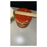 Large Candle 6x6 Fall Harvest Corn Design Pillar Candle with bowl!! See images for sizes