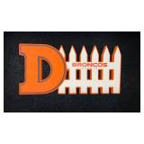 Denver Broncos D-Fence Fan Sign (18x9)