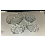 Pyrex Clear Glass Mixing Bowl Set