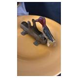 Rare 1950s Metal Woodpecker Toothpick dispenser