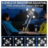 AGPTEK Portable Outdoor Fan - 8000mAh Rechargeable Battery with LED Light Lantern & Hook, Ideal for Picnics, BBQ, Fishing, Travel & Camping
