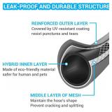 TheFitLife Garden Hose 75 FT - 75FT Water Hose with Nozzle and Metal Fittings, High Pressure 75 Feet x 1/2" Outdoor Hose for Reel Cart, Sprinkler, Easy Storage, Leak Proof (75FT)