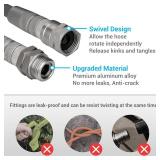 TheFitLife Garden Hose 75 FT - 75FT Water Hose with Nozzle and Metal Fittings, High Pressure 75 Feet x 1/2" Outdoor Hose for Reel Cart, Sprinkler, Easy Storage, Leak Proof (75FT)