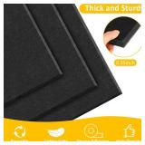 Bulletin Board, 36" 24" Felt Wall Tiles, 6 Pack Cork Boards for Office, Large Black Corkboard for Office Home (with 30 Pcs Push Pins) (Black)