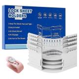 Invisible Bed Sheet Fasteners for Corners, Removable Mattress Clips and Sheet Holders to Keep Sheets in Place, White ABS Material