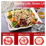 Chicken Shredder Large Chicken Breast Shredder Tool Twist with Brush&Fork, Visible Meat Shredder Machine, Anti-Slip Strip, Ergonomic Handle, BPA Free, Suitable for Pork Beef Chicken(Red)