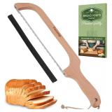 Bread Slicer for Homemade Bread, Serrated Bread Knife for with Bow Design, Ergonomic Design, Sourdough for Homemade Wooden, Steel Premium Stainless Steel Serrated Bread Cutter