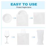 100 pcs Moving supplies, 60 Cushioning Foam Pouches 15x15", with 40 Fragile Stickers, Moving Packing Supplies for Protect Dishes Cup Glasses Packaging,Storage