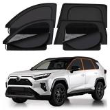 XCBYT 2019-Present RAV4 Sunshade Dual Purpose Car Window Covers with Breathable Mesh Insulate Heat 99% Sun UV Blackout Keeps Cool Privacy Curtains for Breastfeeding, Napping, Dressing, Camping