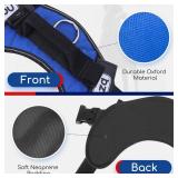 Dog Vest Harness, Nobleza Reflective No Pull Dog Harness with Handle and Soft Padding, Adjustable Easy On Grip Harness for Dogs for Small Medium Large Breeds (Blue, M)
