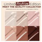 modelones Nail Polish Set, 6 Colors Nude Brown Pink Skin Tones Milky White Mini Nail Polish Fall Winter Neutral Brown Quick Dry Fingernail Polish Manicure DIY Salon Home Gifts for Women Girl