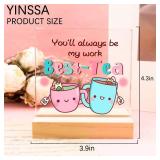 Work Bestie Gifts For Women Coworker Friends Christmas Gifts For Coworkers Work Besties Birthday Retirement Farewell Funny Stocking Stuffers Office Desk Anniversary Acrylic Plaque