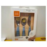 NumNum Toddler Utensils Set, 4th Stage Kids Silverware for 2+ Years, Pre-Spoon, Fork, GOOtensils with Stainless Steel Heads, BPA-Free Silicone Toddler Feeding Essentials, 2-Pack Green