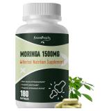 GREENPEOPLE Liposomal Moringa Capsules 1500mg - 98% High Absorption Pure Moringa Powder Supplement 2.0 - Natural Superfood for Immune/Gut/Energy/Skin Non - GMO/GMP 180pcs Vegan