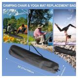 2 Pack Large Outdoor Camping Chair Bag Compatible with Coleman, Large Folding Chair Carrying Bag Oxford Storage Tent Bag with Handle Strap for Travel Yoga Outdoor Camping Sports, 39.37 Inch, Black