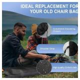 2 Pack Large Outdoor Camping Chair Bag Compatible with Coleman, Large Folding Chair Carrying Bag Oxford Storage Tent Bag with Handle Strap for Travel Yoga Outdoor Camping Sports, 39.37 Inch, Black
