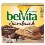LOT OF 3 belVita Dark Chocolate Creme Breakfast Biscuits - 5 Packs Per Box BB 12/04/2025
