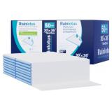 50 Count Super Absorbent Underpads,Rainlotus 30"x36" Leakproof & Quick-Dry Mats Ideal for Puppy Training, Extra Large Furniture & Surface Protection Pee Pad for All Ages & Pets