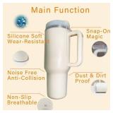 oasisofcalm Open-Clasp Silicone Boot for Stanley 40/30 oz Tumbler   Bottom Protector & Full-Body Armor | 2mm Thick Anti-Slip Design, Soft-Touch Stanley Cup Accessories