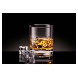 Whiskey Glasses, Set of 4, Made in Europe, 100% Lead-Free Crystal, Smooth Rim, Gift-Boxed, Dishwasher-Safe (Classic Double Old Fashioned)