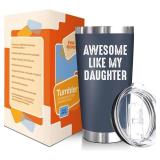 NewEleven Fathers Day Gift For Dad - Cool Dad Gifts From Daughter - Unique Birthday Present Ideas For Father, Husband, Bonus Father, Step Papa, New Papa From Daughter - 20 Oz Tumbler
