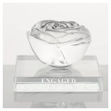Engagement Gifts for Couples, Crystal Rose Wedding Decoration Gifts for Newly Engaged, Best Bride & Groom Decorations Souvenir Gift Ideas (3.93 x 3.93 Inch