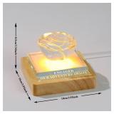 Engagement Gifts for Couples, Crystal Rose Wedding Decoration Gifts for Newly Engaged, Best Bride & Groom Decorations Souvenir Gift Ideas (3.93 x 3.93 Inch