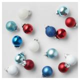 16ct 25mm Glass Ball Christmas Ornament Set - Wondershop