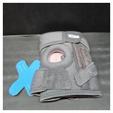 Knee brace for women and men, knee braces for pain relief compression sleeve. Patellar tendon support strap, joint support whit side stabilizer. Running Gear. (Grey)