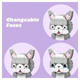 Pop-Up Cat Phone Stand Building Set, Lift-Up Hidden Cat & Flower Garden Design, Multifunctional Desktop Holder for Cellphone, iPad mini & Books, Fun Table Decor, Tablet Holder Birthday Gifts