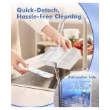 Straw Holder for Cabinet Door - Strong Magnetic Detachable Bottom, Easy to Clean, Dual Use (Countertop/Cabinet), Fits Various Sizes & Irregular Straws