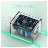 iGENJUN 5Pack iPhone Charger, Dual Port USB Wall Charger Block Adapter with Long 6FT Lightning Cable Fast Charging Data Sync Cords for iPhone 14 13 12 11 Pro Max XR XS Plus-Multicolor