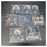 Gadluckki 2025 Night Before Christmas Tree Decorations, 8PCS Acrylic Cute Jack and Sa&lly Pendants Hanging, 2D Flat Tree Xmas Ornaments for Holiday Vacation Gift and Scary Decor 10cm/3.93in