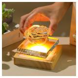 Wedding Gifts for Couples-Mr&Mrs, Crystal Rose with Led Stand Decoration Memorial, Best Bride & Groom Engagement Souvenir Gifts Ideas (3.93 x 3.93 Inch