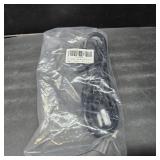 Indoor Outdoor Extension Cord 6 ft, 16 Gauge SJT Heavy-Duty Black Power Cord, Weather Resistant, 13A 1625W 125V, 3 Prong Grounded Electric Strip Cable