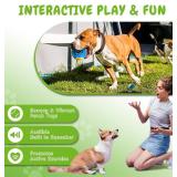 Squeaky Balls for Dogs, Squeaky Dog Toys Balls for Fetch, Funny Puppy Chew Toys, Built-in Squeaker, Idea for Doggie Birthday Gift, Medium - 4 Pack