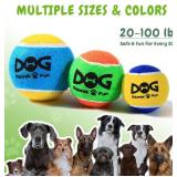 Squeaky Balls for Dogs, Squeaky Dog Toys Balls for Fetch, Funny Puppy Chew Toys, Built-in Squeaker, Idea for Doggie Birthday Gift, Medium - 4 Pack