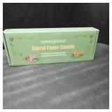 10 Inch White Spiral Taper Candle Set, 10 Pack Unscented Dripless Candlesticks for Christmas Dinner Parties Brithday Wedding and Home Decor