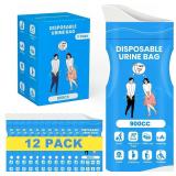 Disposable Pee Bags, 900ML Urine Bags for Women Men, 8/12/24 Pack Emergency Portable Urinal Bag and Vomit Bag Female Urinal Bags for Travel, Camping, Traffic Jams, Patient, Pregnant
