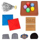 Gonggi Game, Gonggi Korean Game Stones Catching Game Set, Gonggi Dice Family Party Game