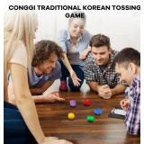Gonggi Game, Gonggi Korean Game Stones Catching Game Set, Gonggi Dice Family Party Game