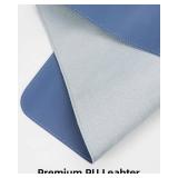 Desk Pad Mat - Leather Desk Pad Protector for Office and Home - Desk Organization and Accessories - Ideal for Large Mouse Pad and Desk Mats on Top of Desks(Grey Blue,31.5" x 15.7")