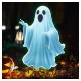 Halloween Outdoor Decorations Yard Signs Stakes,2pack Ghost Halloween Stakes for Garden Yard Lawn Porch Scary Trick or Treat Party Decorations Supplies Outside
