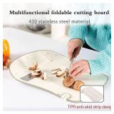 Foldable Multipurpose Cutting Board (White)