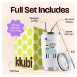KLUBI Llama Gifts for Women 20 Ounce Mug - No Prob Llama Tumbler with Straw Lama Cup Gift for Mom from Daughter