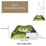 Snake Pattern Dumpling Evening Clutch Bag for Women, PU Crossbody Shoulder Purse Handbag for Wedding Party with Chain
