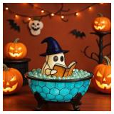 Christmas Halloween Party Ghost Bubble Bath Lamp, Halloween Ghost Night Light, Cute LED Lamp for Bathroom Decor, Ghost-Themed Bathtub Lamp for Halloween Party or Gift