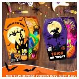 FlorWave 24 Pack Halloween Coffin Box,280 Pcs Halloween Party Favors Toys Bulk and Goodies Bag Fillers,Classroom Prizes Gift Basket Stuffers