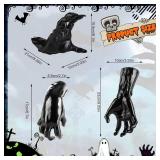 3 Pack Halloween Hanging Decorations Outdoor Spooky Reaching Hands Mounted Creepy Hands Farmhouse Rustic Horror Hand Hanging Decor for Yard Lawn Haunted House Party Decor
