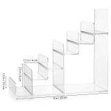DOITOOL Clear Acrylic Wallet Display Stand, Jewelry Purse Display Shelf, Glasses Handbag Organizer Holder for Home Retail Store (6-Tier)